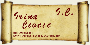 Irina Čivčić vizit kartica